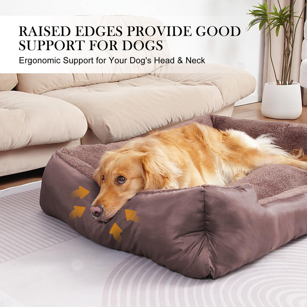BAILARY dog bed soft PV plush surface delivers warm, inviting rest.