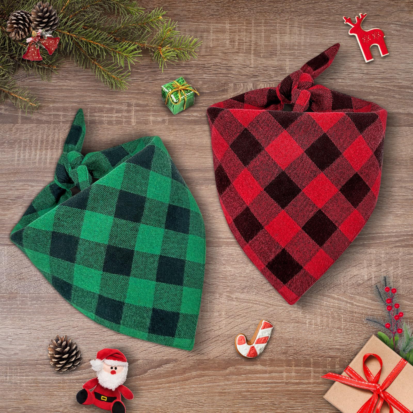 Baipesiy premium cotton dog bandana close-up shows soft fabric.