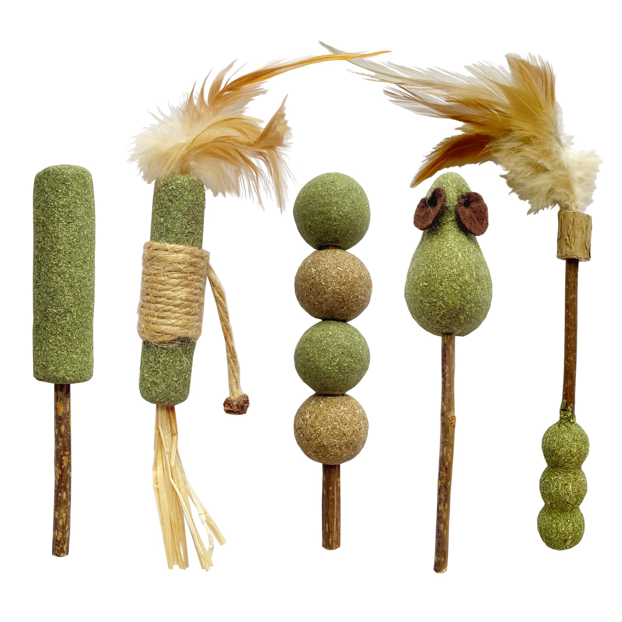 BAIRUYAO catnip-silvervine lollipops design variety invites interactive play.