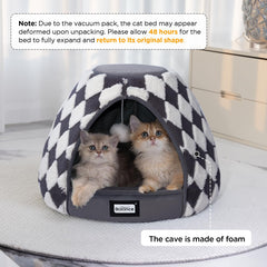 BALANCE Cat Bed outer fabric texture shows skin-friendly, shed-resistant material.