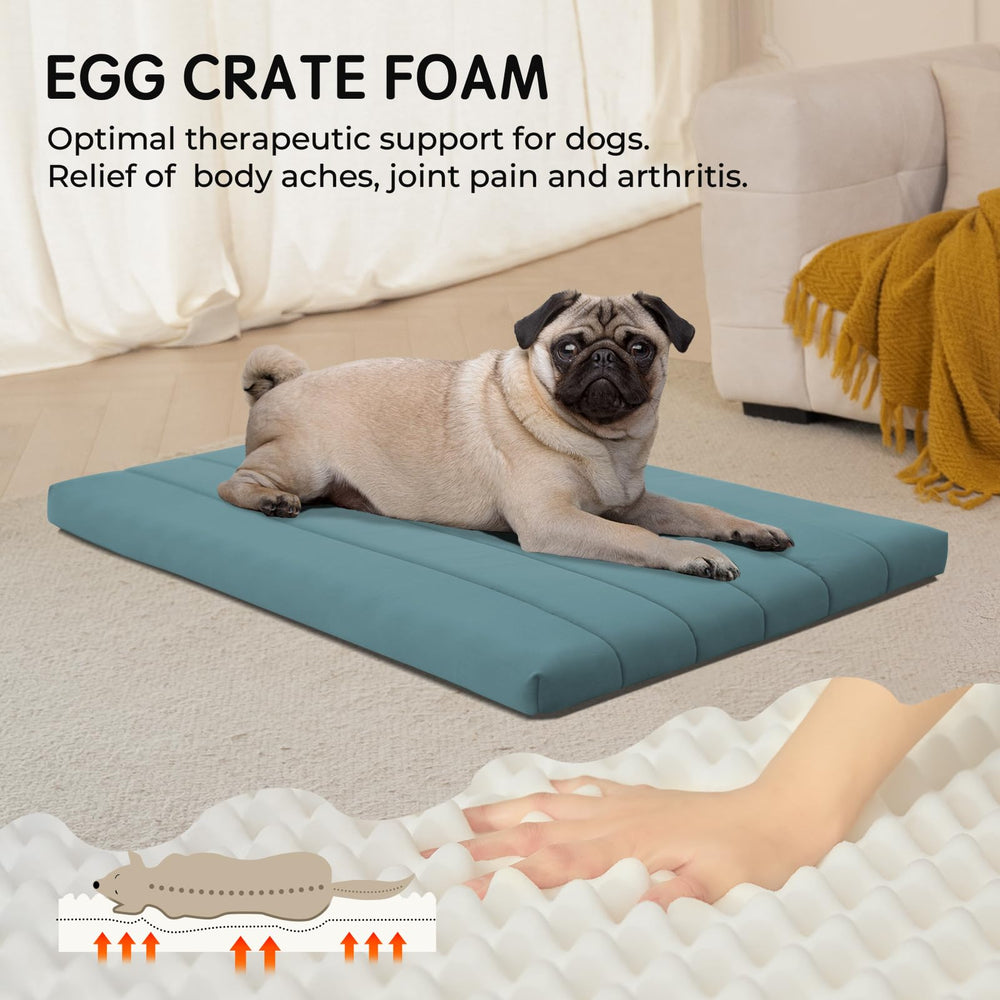 BALANCE Dog Crate Bed waterproof liner close-up for spill protection.
