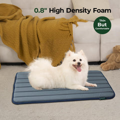 BALANCE Dog Crate Pad water-resistant-top protects foam from spills