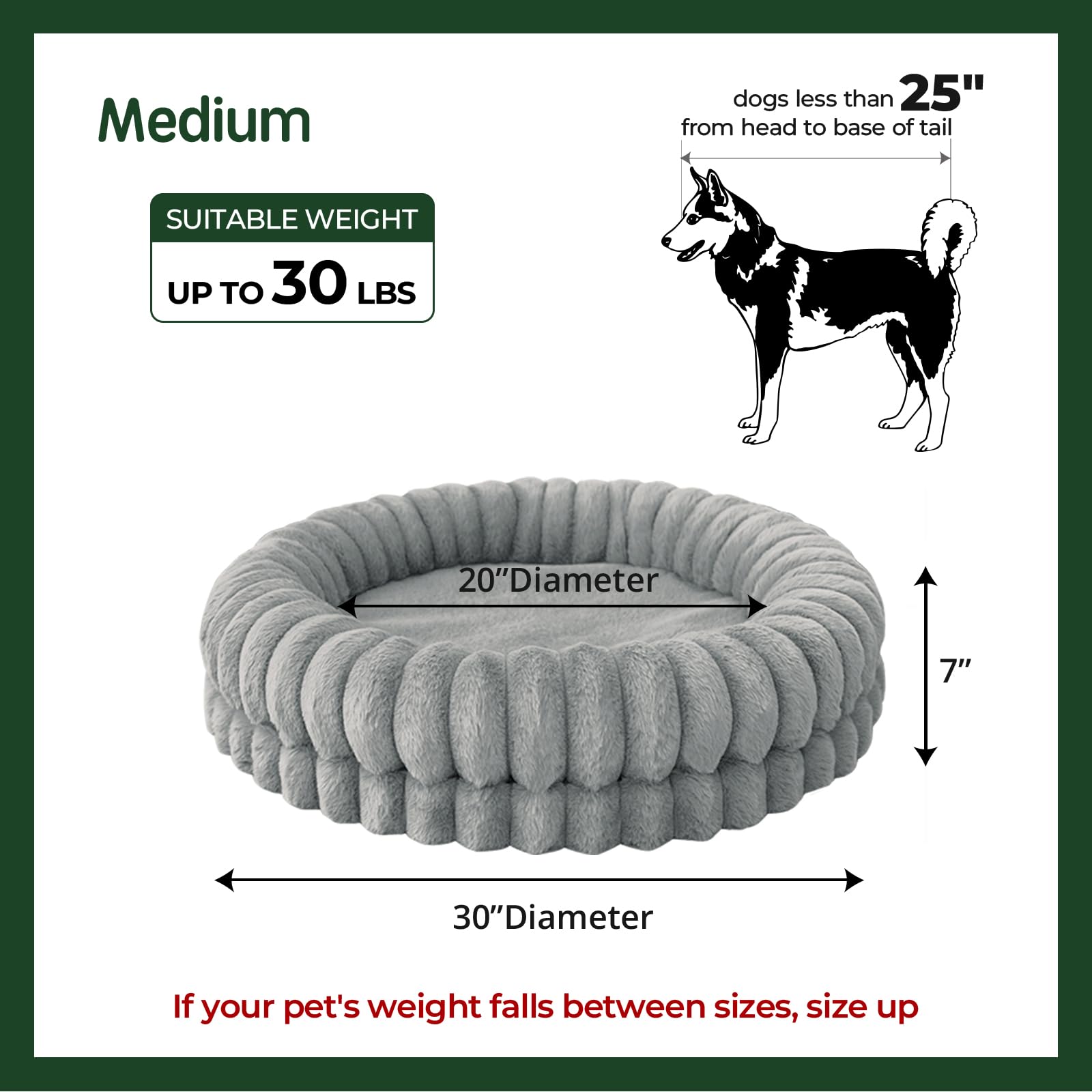 BALANCE donut bed anti-slip bottom prevents sliding on tile floors