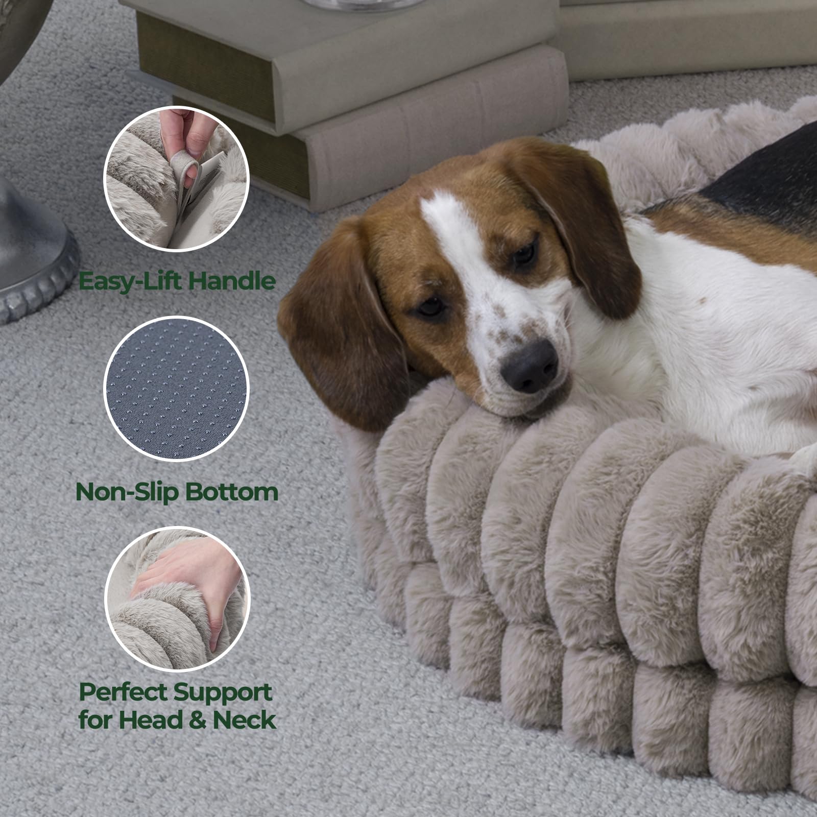 BALANCE donut bed removable cushion for easy cold-water washing