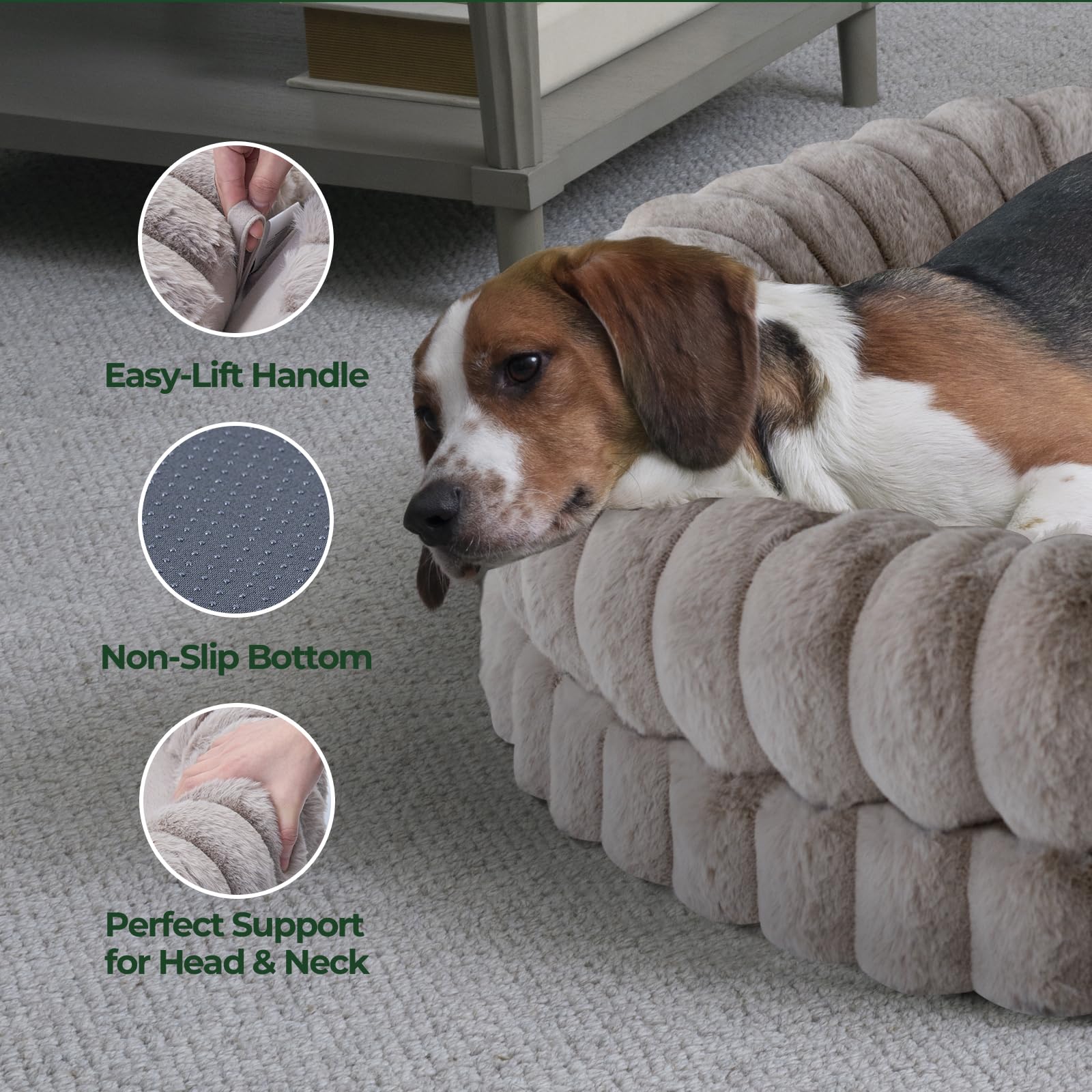 BALANCE bed has removable cushion for simple machine washing