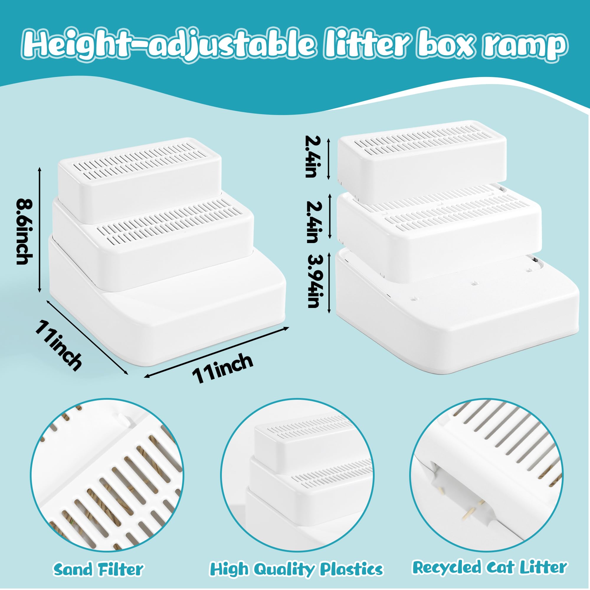 BALAPET filter-function-litter-ramp closeup showing paw litter filtering.