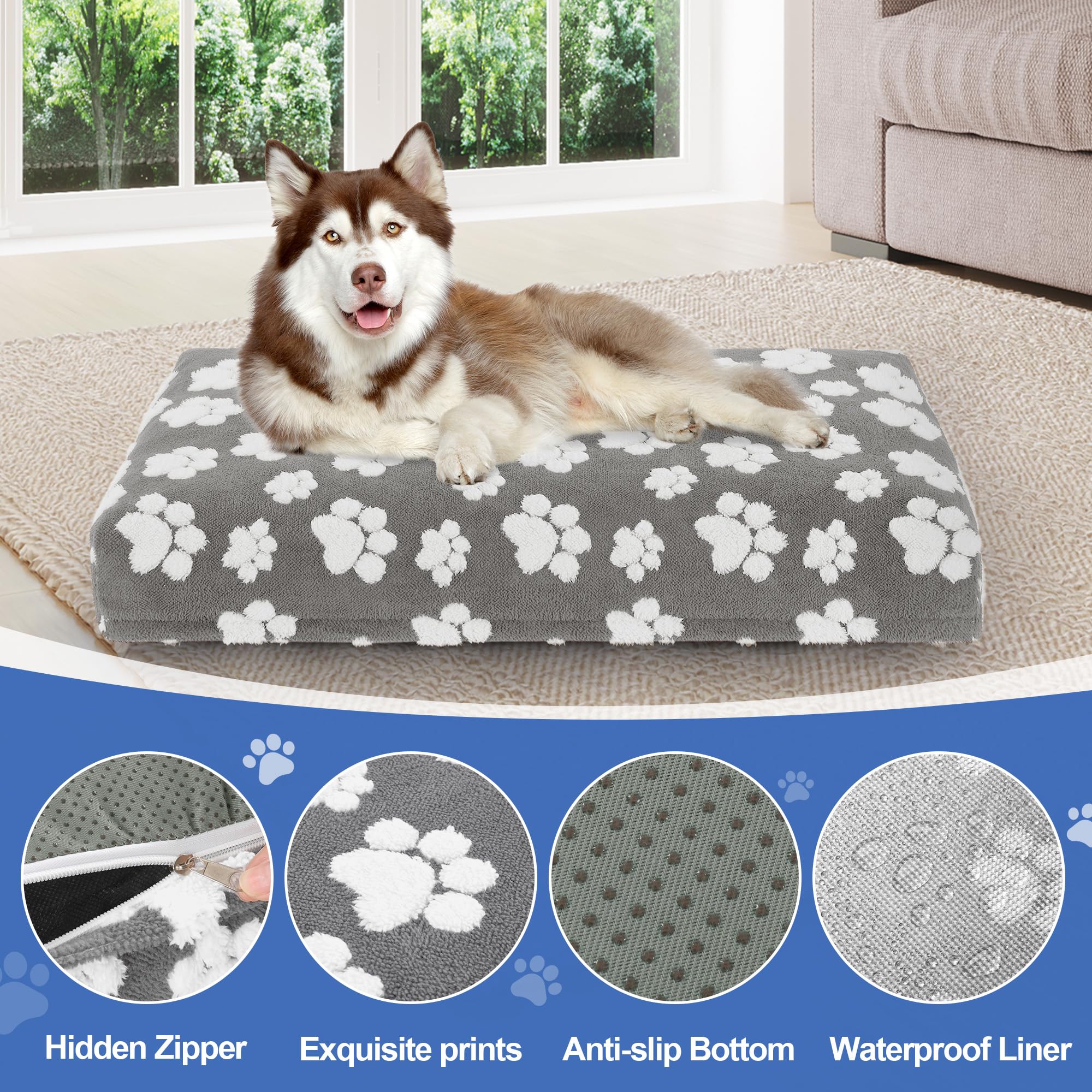 BALAPET non-slip bottom keeps bed stable on wooden floors