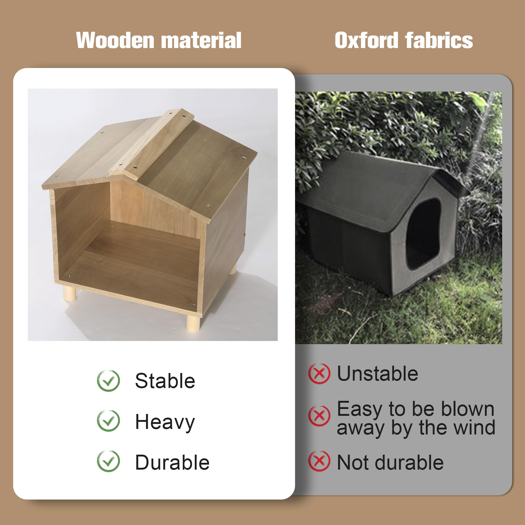 BALAPET Outdoor Cat Feeder & Shelter resting-area highlights a clean, sheltered nap spot.