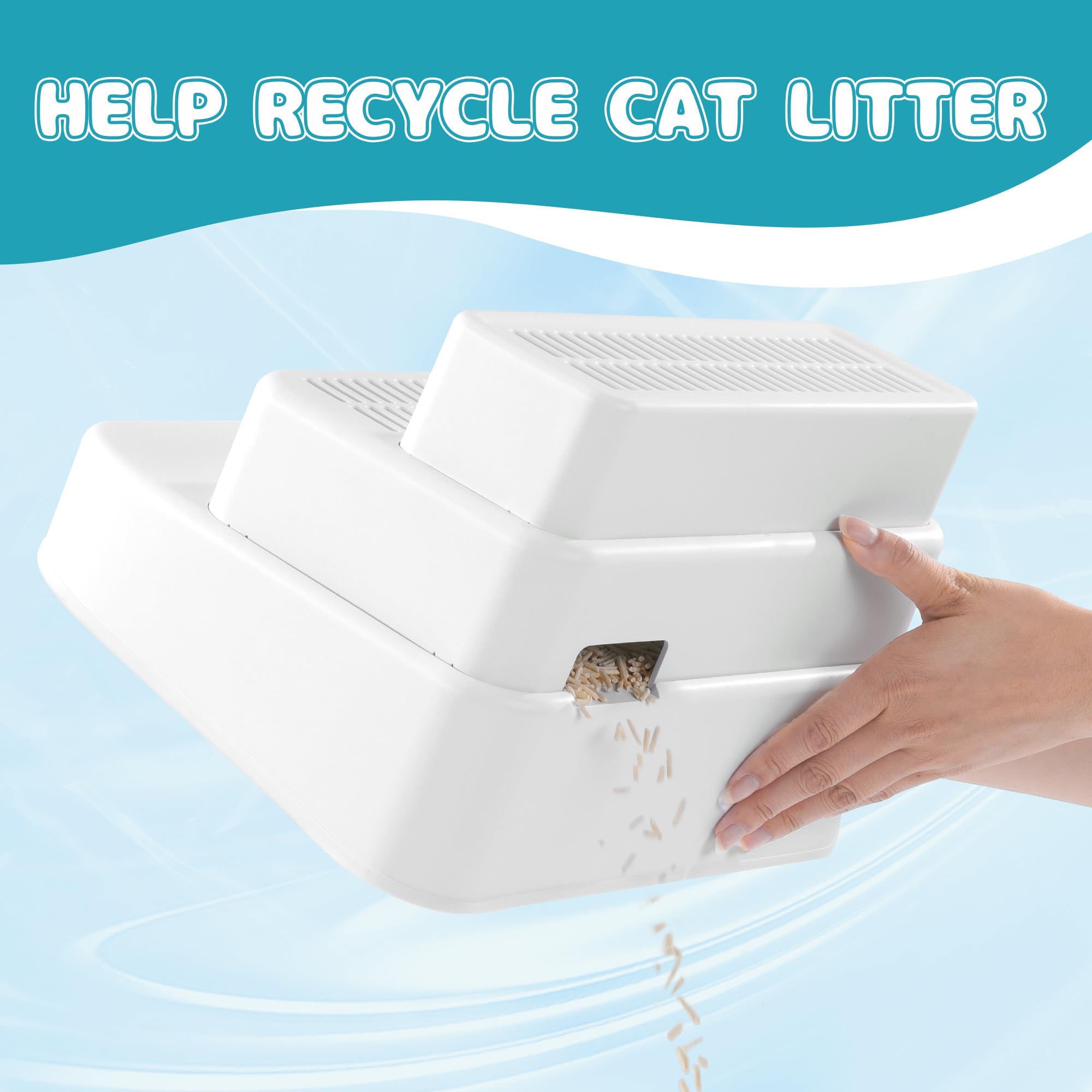 BALAPET striped-grid-litter-trap-design highlights litter pickup from paws.