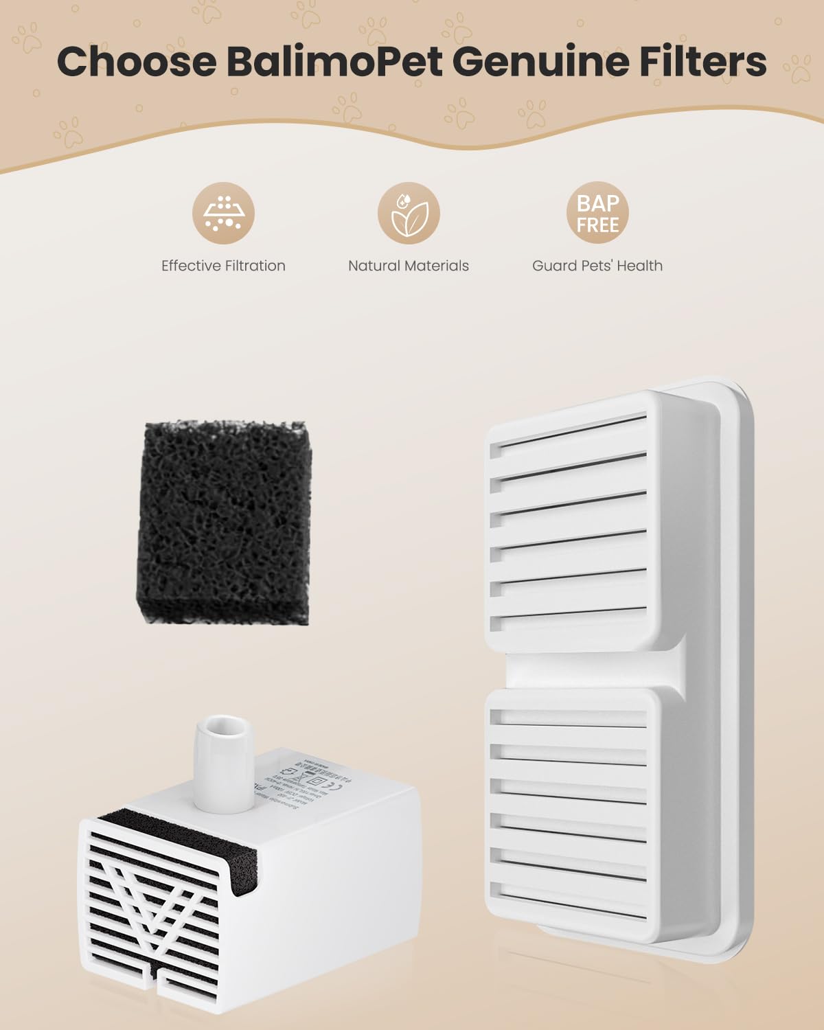 BalimoPet activated carbon and ion exchange resin components reduce odors and impurities.