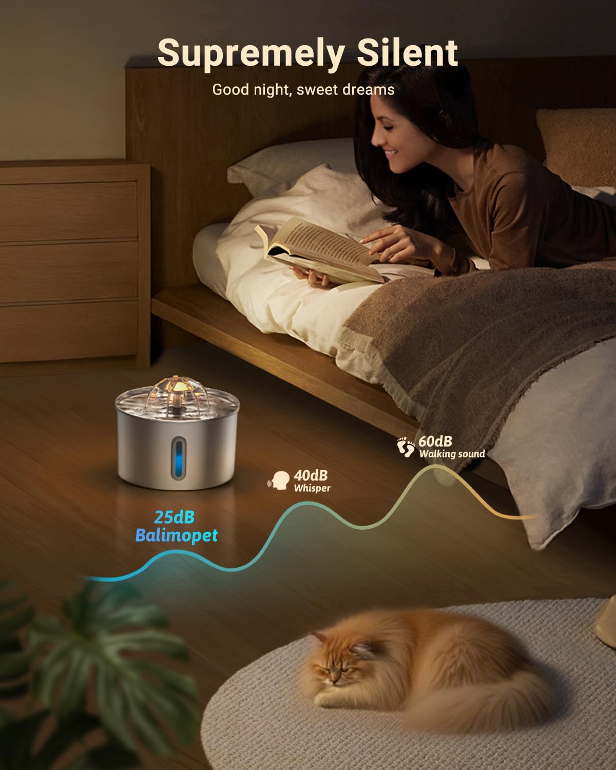 BalimoPet ultra-silent pump in action for peaceful nights