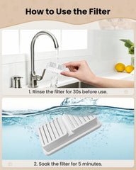 BalimoPet filter soaking before use to activate filtration before first use.
