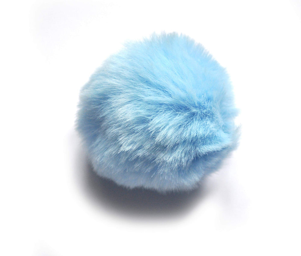 BALLMIE cat toy ball blue with bell fur texture invites paw scratches during play
