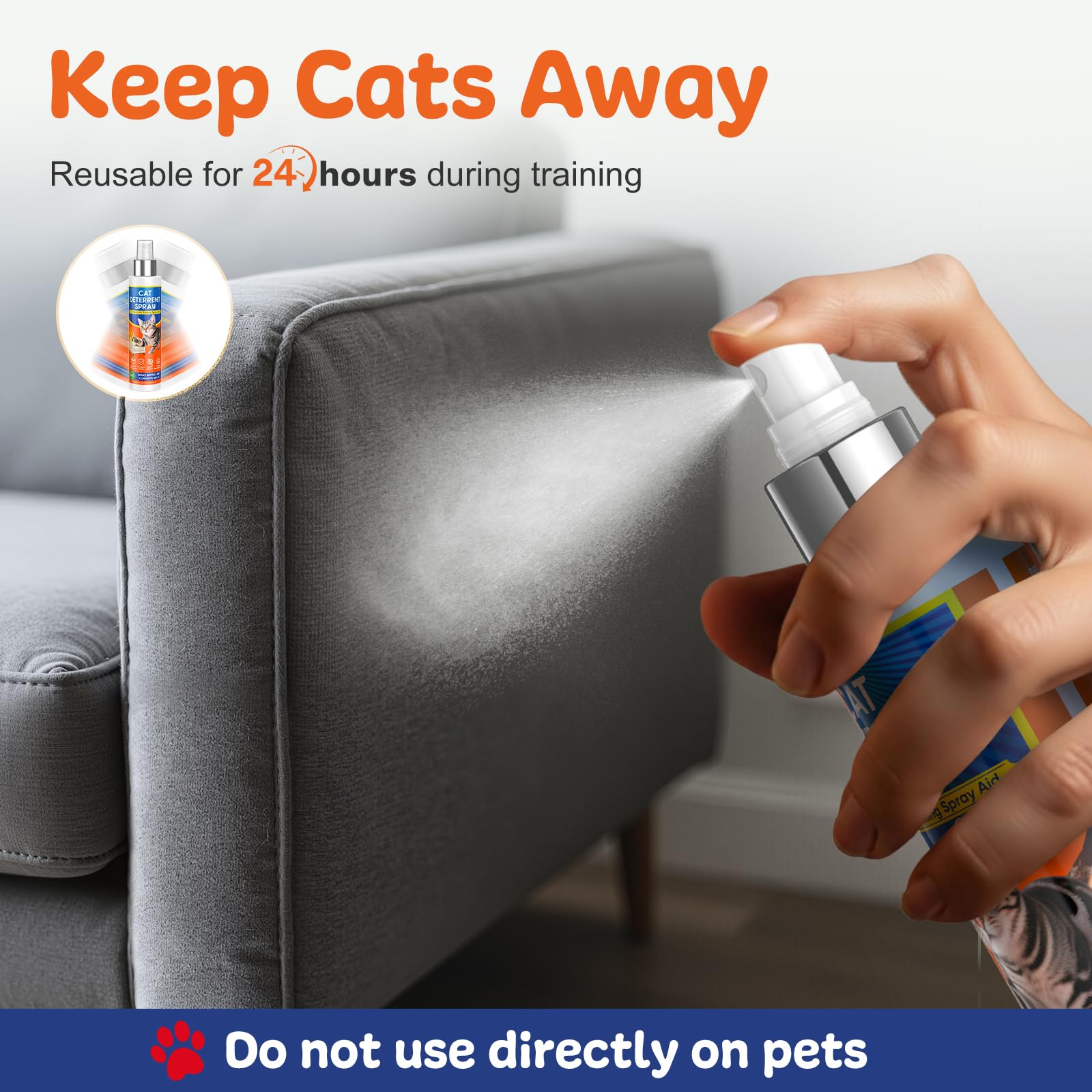 Ballsill deterrent scene showing anti-scratching use in living room