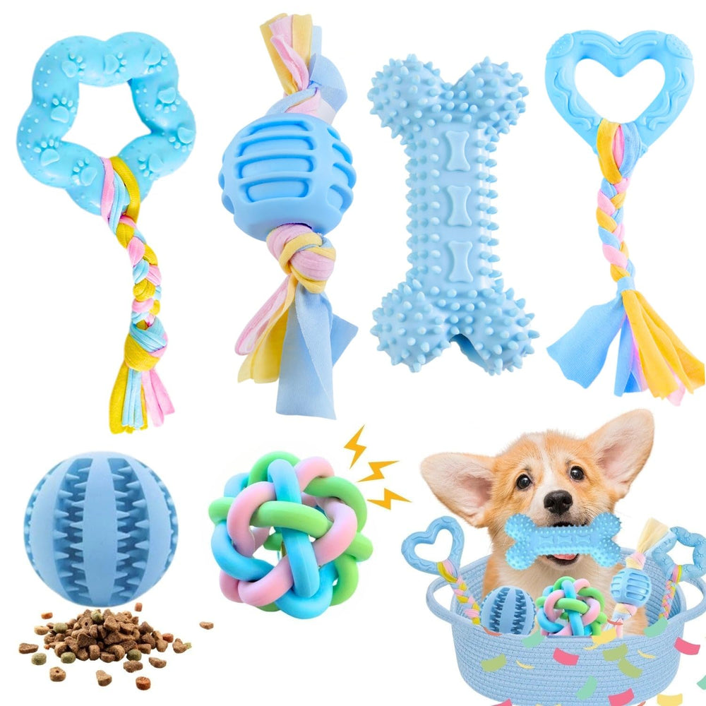 Bambinom chews pack cover: blue toys ideal for teething and indoor play