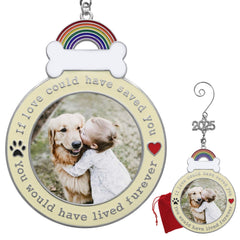 BANBERRY DESIGNS dog memorial 2025 ornament front view keeps memories visible on the tree