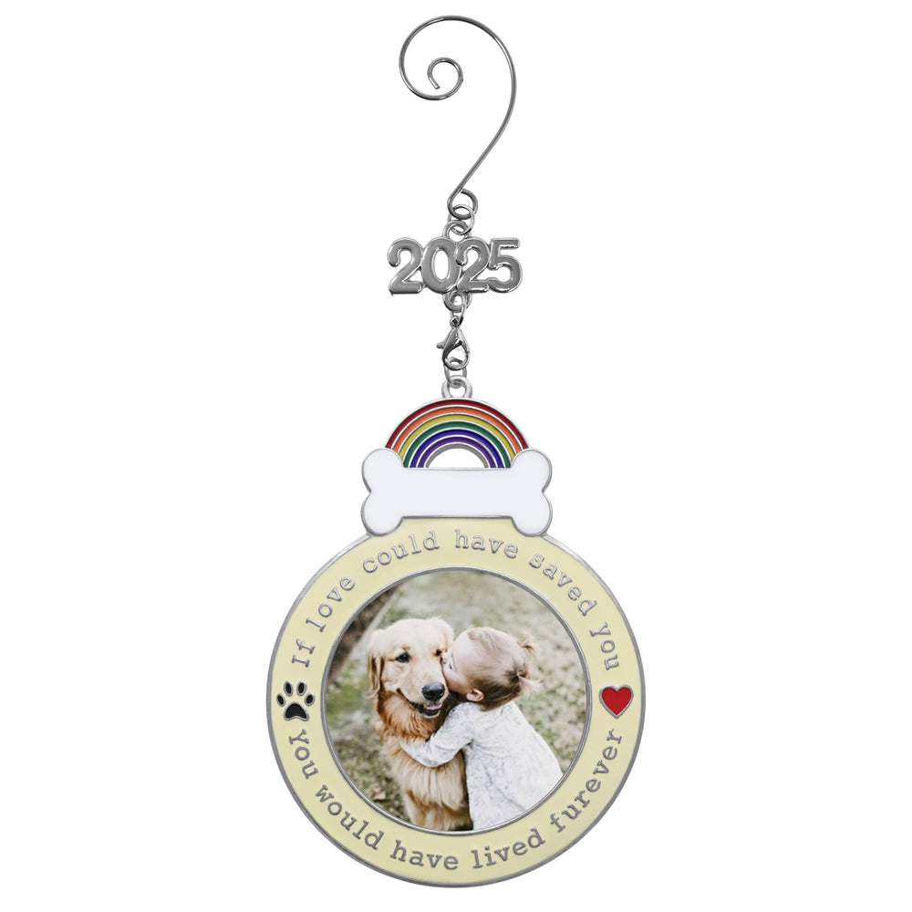 BANBERRY DESIGNS dog memorial 2025 ornament rainbow bone accent complements memorial design