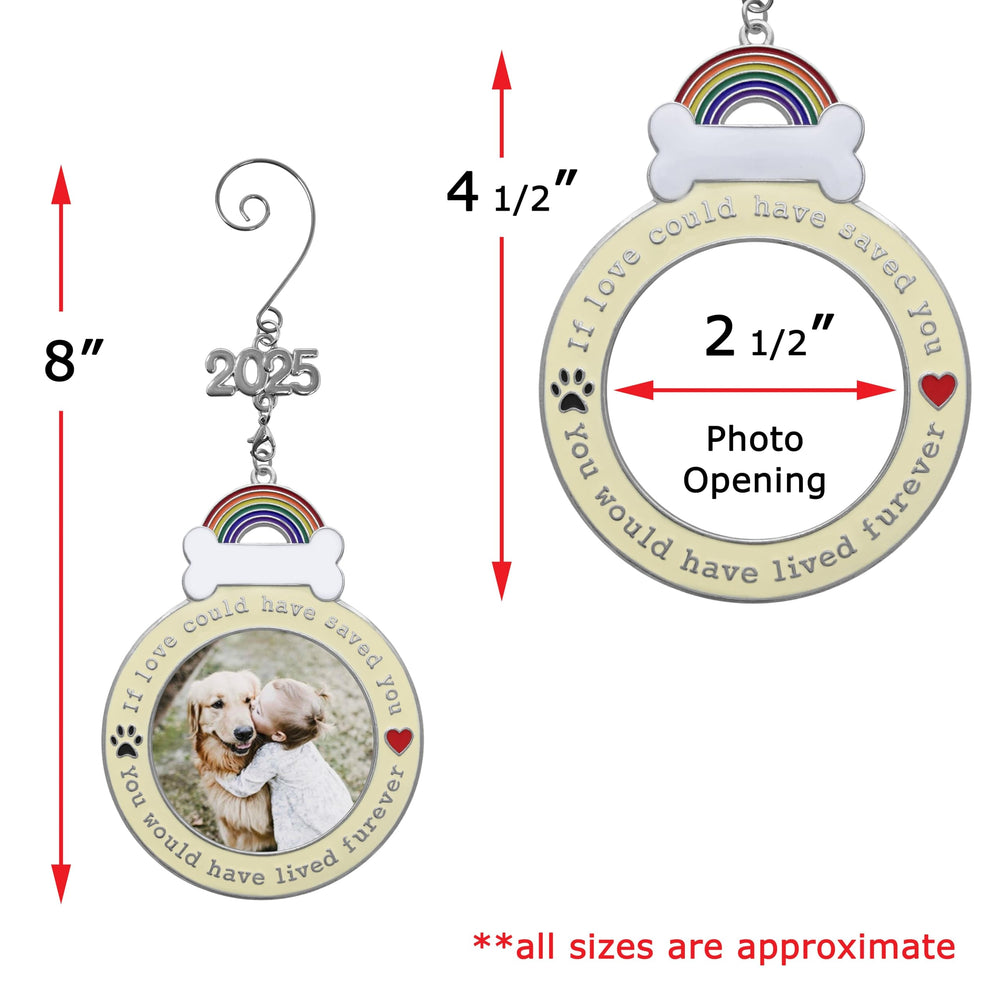 BANBERRY DESIGNS dog memorial 2025 ornament red hearts and pawprints evoke remembrance