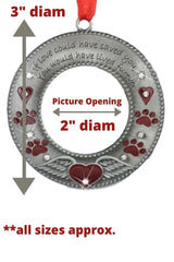 Banberry Designs pet memorial ornament angel wings and paw prints symbolize comfort and tribute