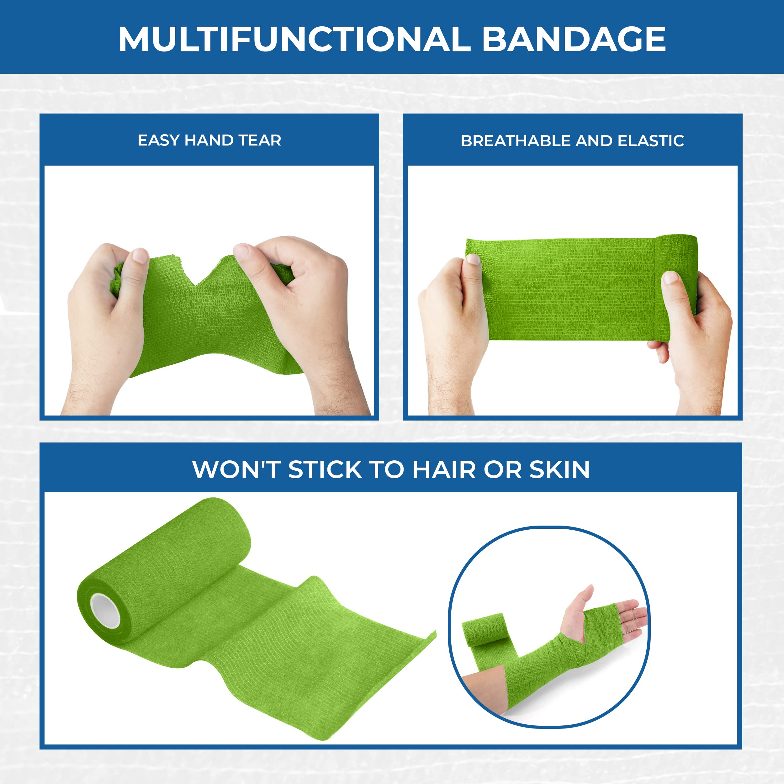 Bandvet Wrap color assortment 12-pack highlights versatile colors for family first-aid use.