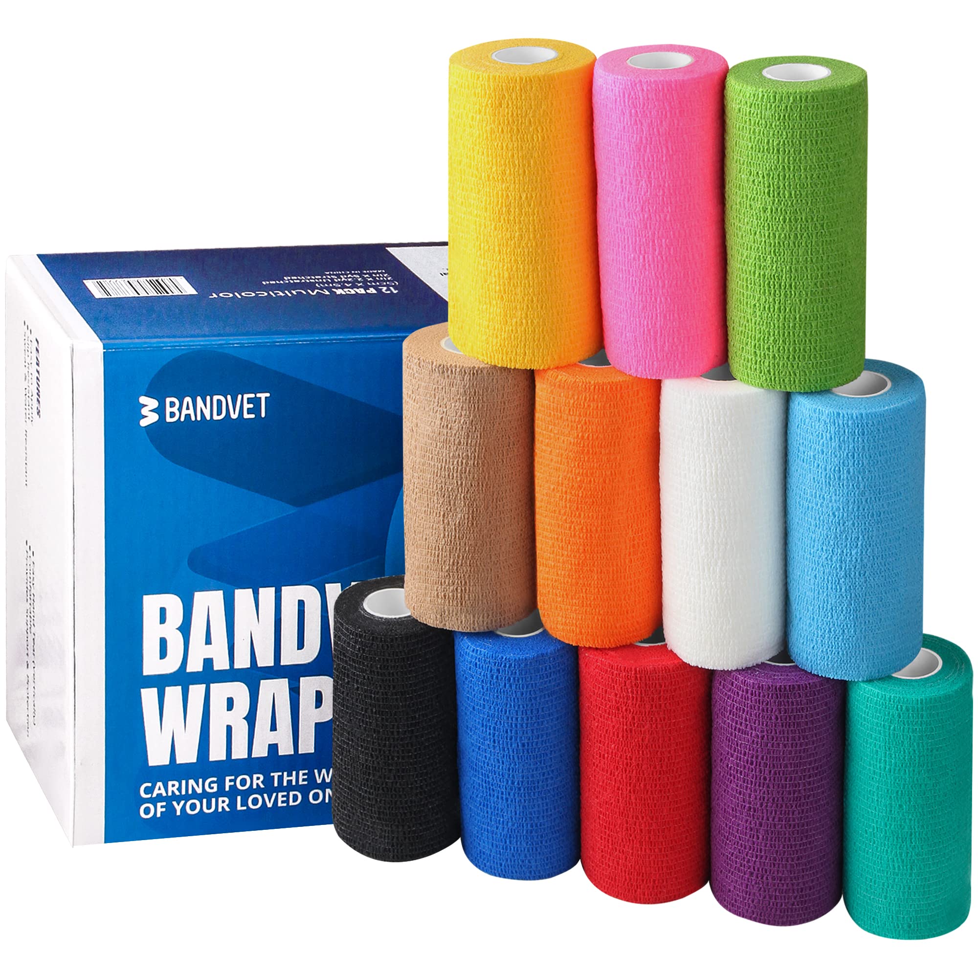 Bandvet Wrap easy tear adhesion close-up indicates quick removal without skin pull.