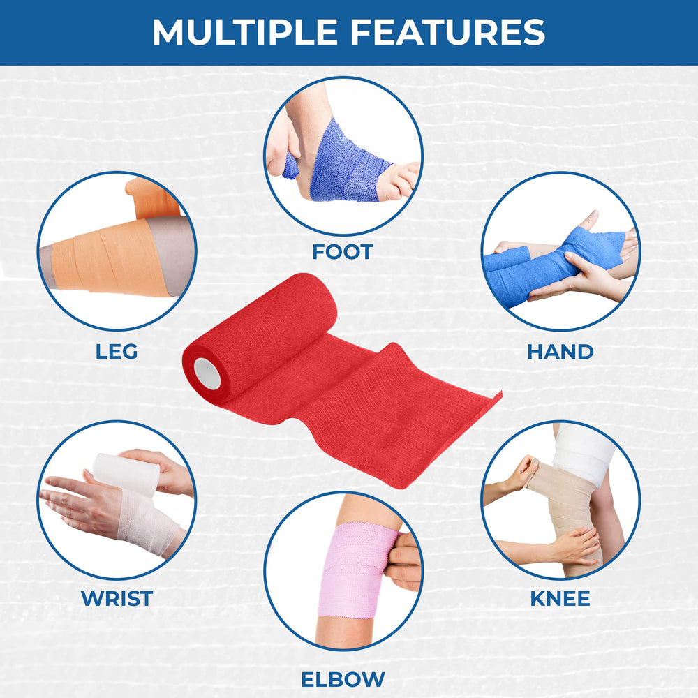 Bandvet Wrap wrists knees fingers application image shows easy-to-apply compression.