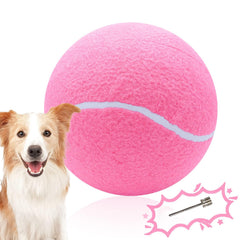Banfeng big tennis ball dog toy pink 9.5 inch encourages active outdoor play
