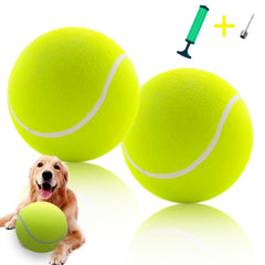 Banfeng giant 9.5-inch dog tennis ball, front view, ideal for interactive play.