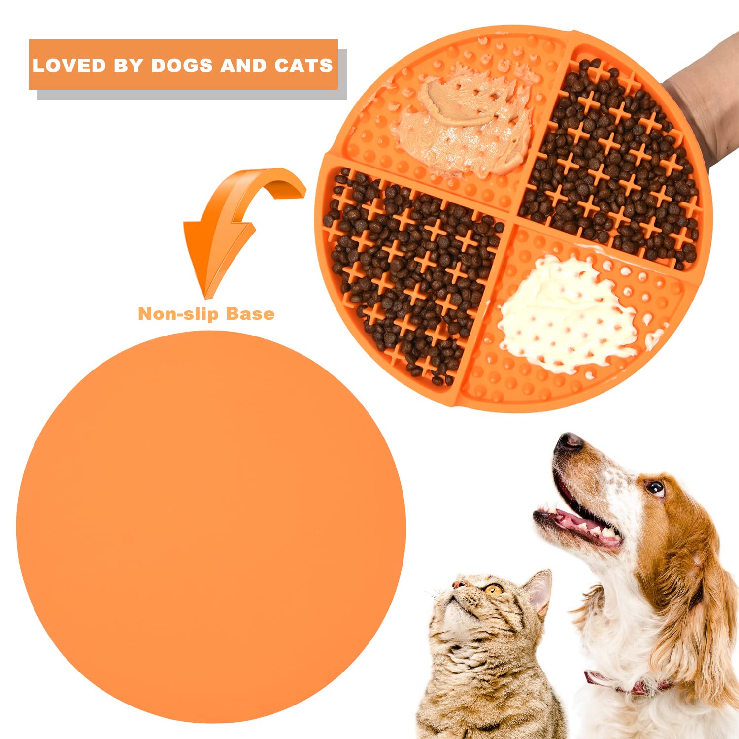 Bangp licking mat mealtime therapy with yogurt or peanut butter options.