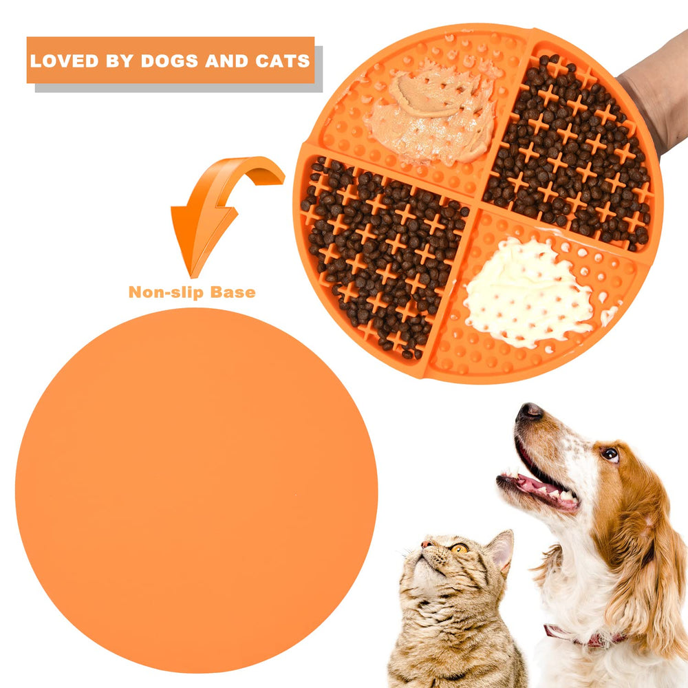 Bangp licking mat mealtime therapy with yogurt or peanut butter options.