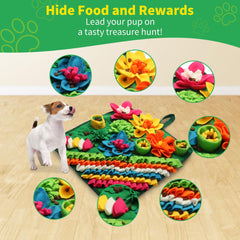 Banlangen Snuffle Mat with hidden compartments promotes problem-solving and natural hunting instincts.