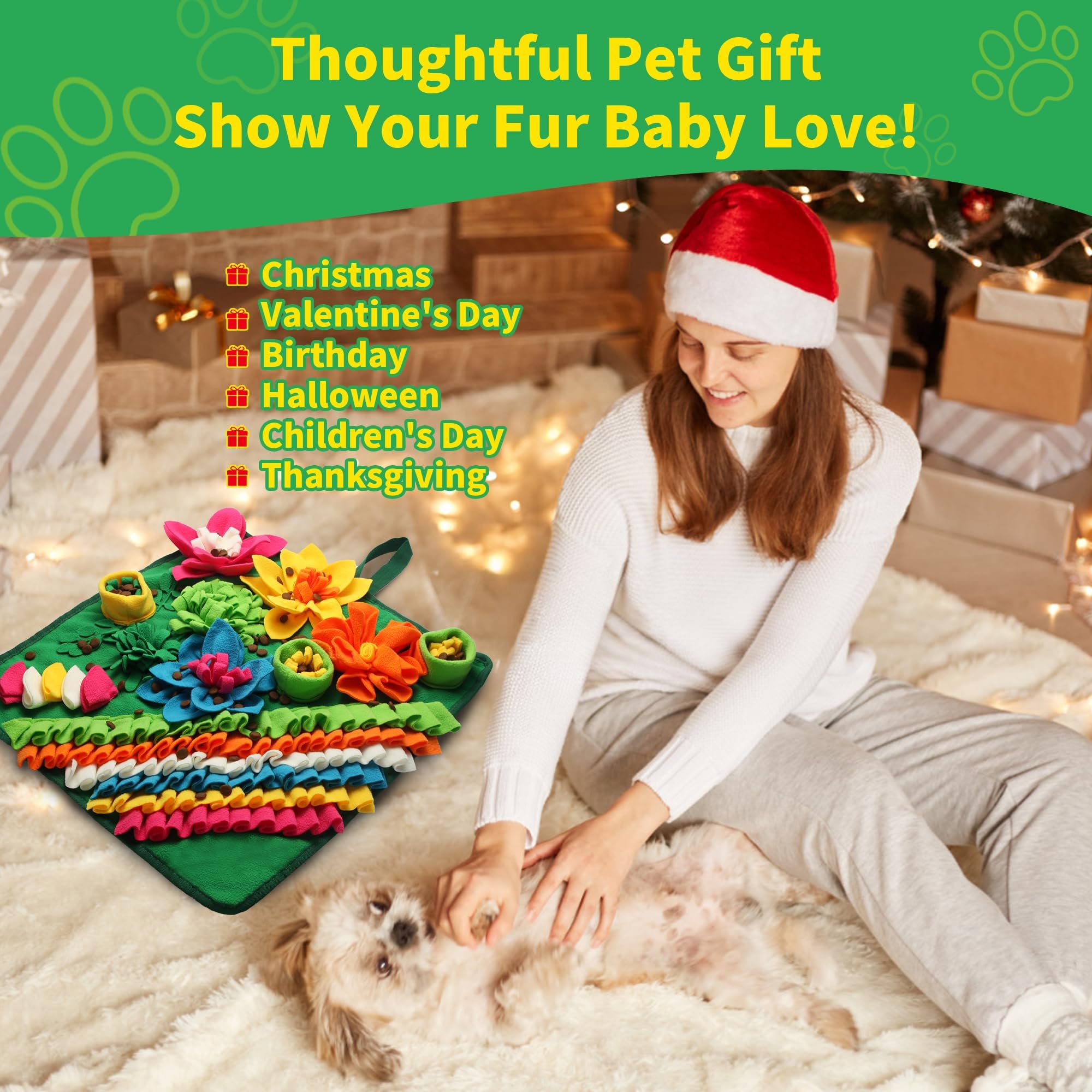 Banlangen Snuffle Mat suits dogs and other small pets for enrichment and fun.