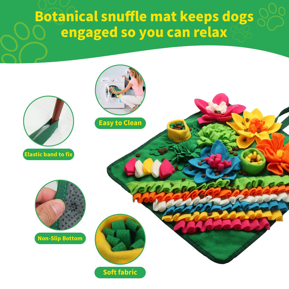 Banlangen Snuffle Mat's soft plush material provides comfortable playtime for pets.