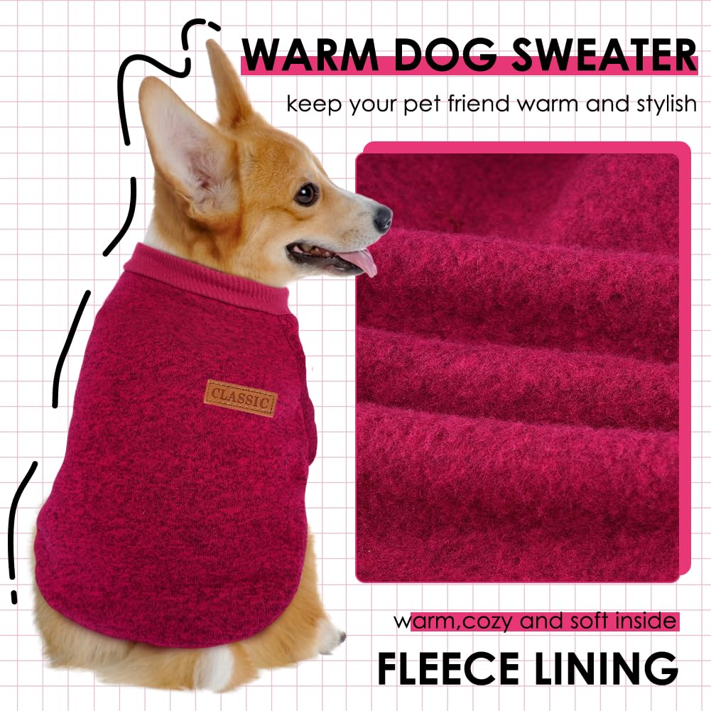 Baobicute 2-pack dog sweaters side profile showing easy-on stretchy fit