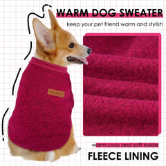 Baobicute 2-pack dog sweaters side profile showing easy-on stretchy fit
