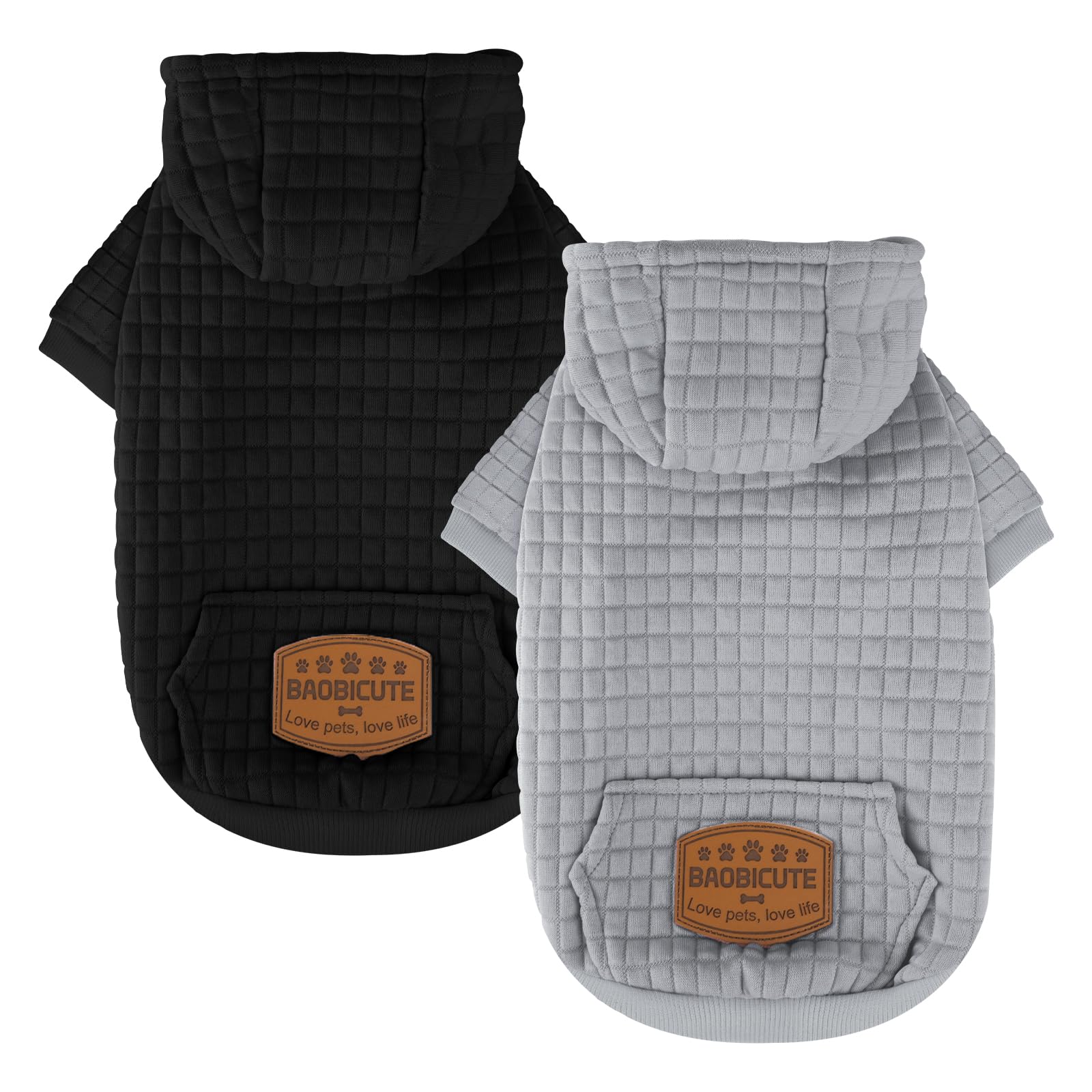 BAOBICUTE 2-pack dog hoodie pack keeps pups warm on daily walks.