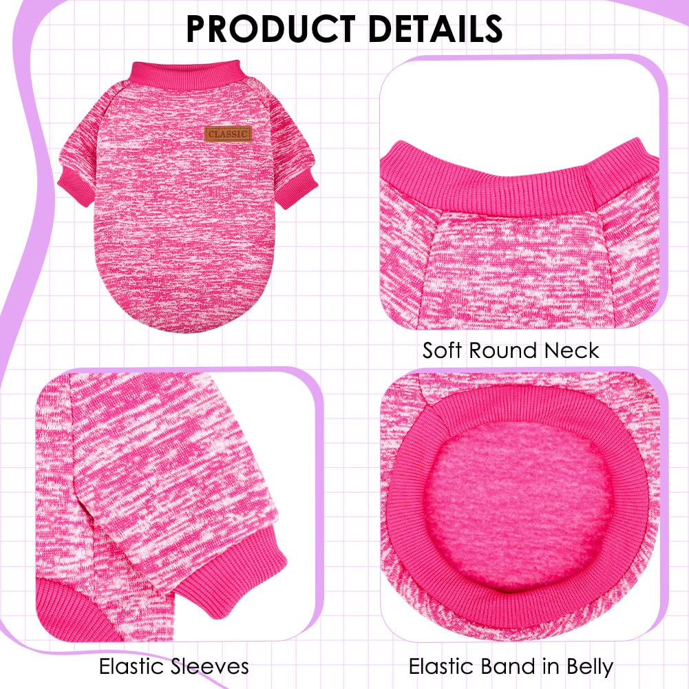Baobicute 3-pack dog sweaters purple group shot highlights versatile small-dog fashion.