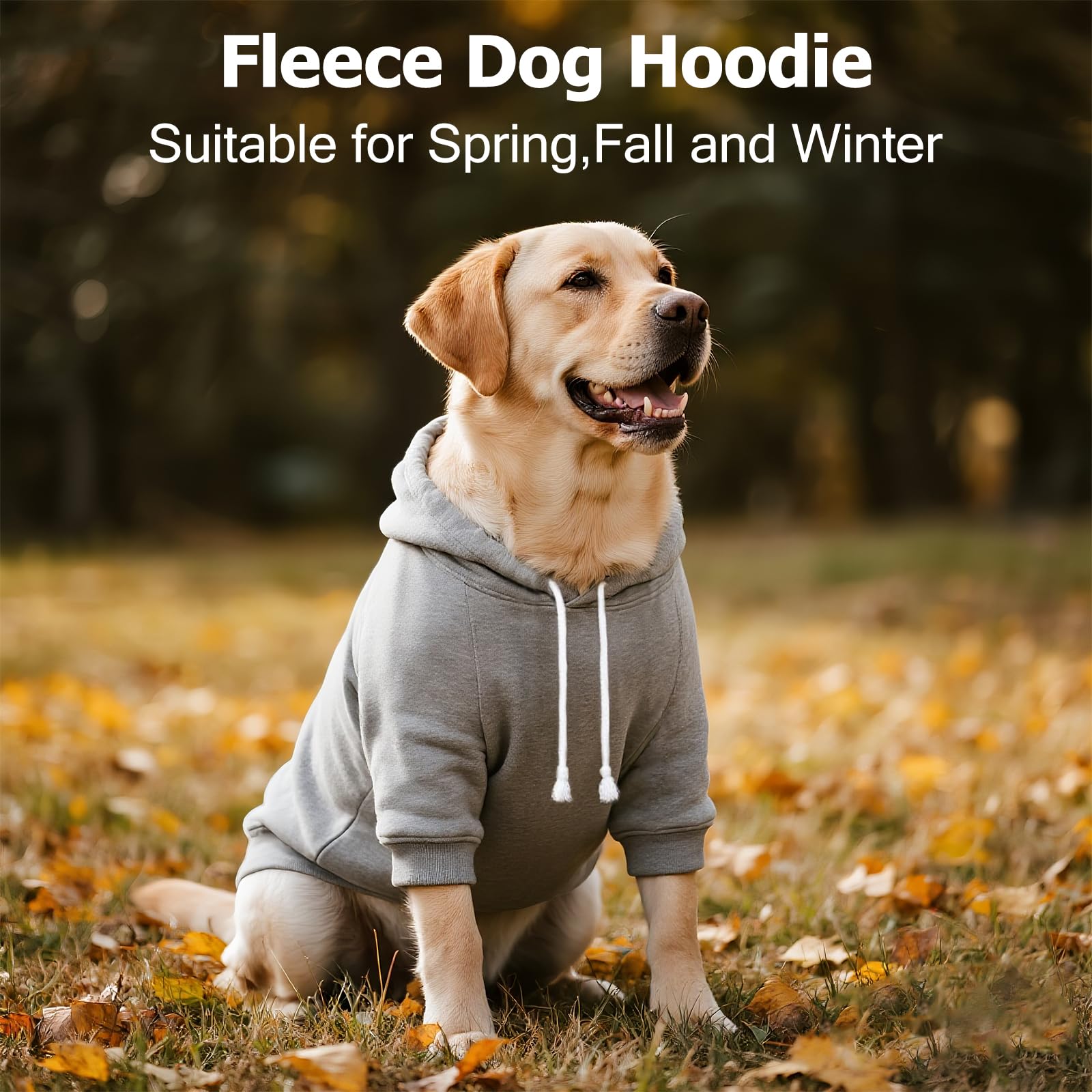 Baobicute dog hoodie built-in leash hole enables easy leash access.
