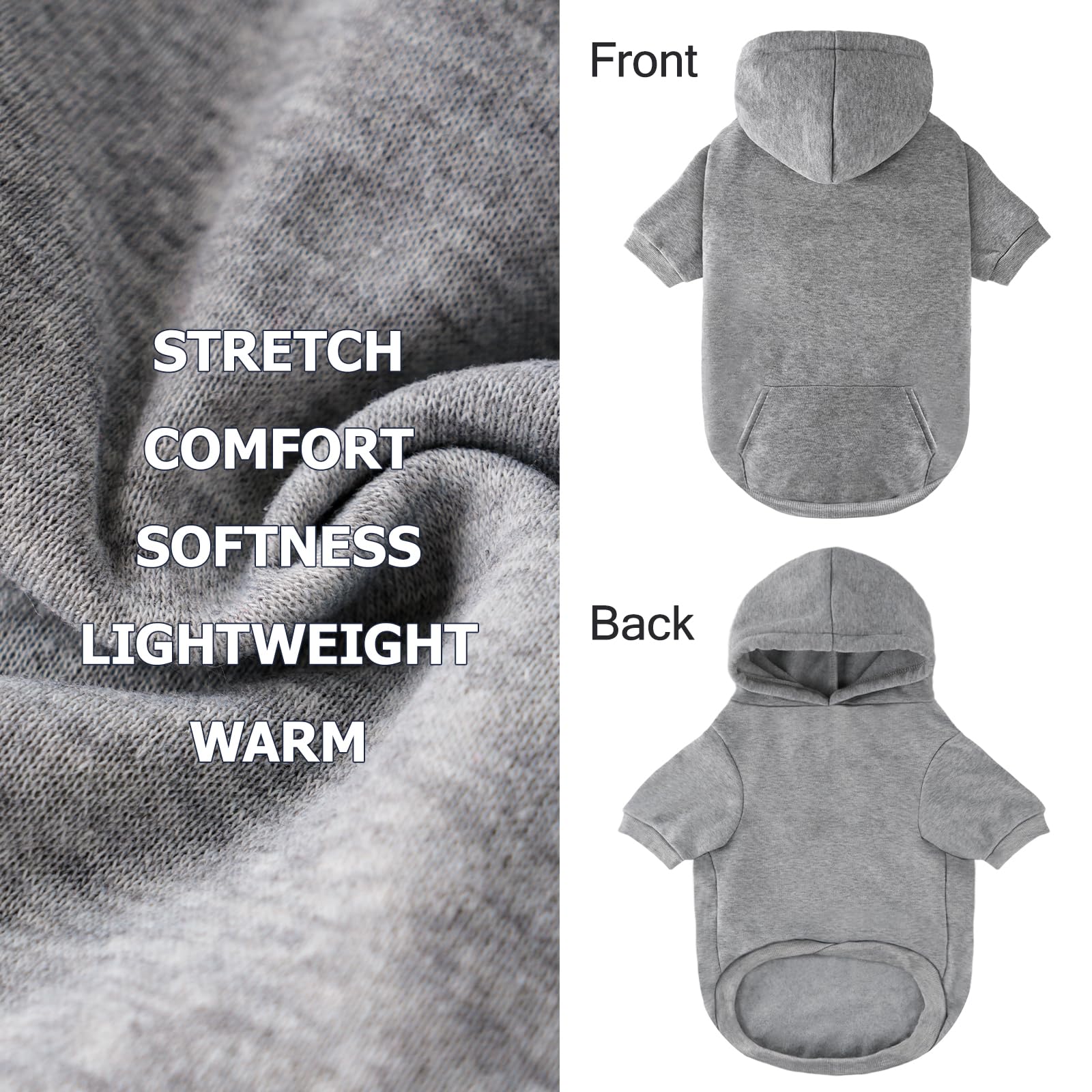 BAOBICUTE Dog Basic Hoodie pocket keeps treats within reach.