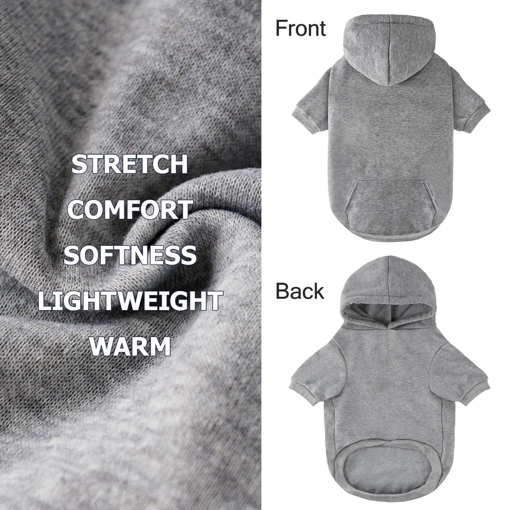 BAOBICUTE Dog Basic Hoodie pocket keeps treats within reach.