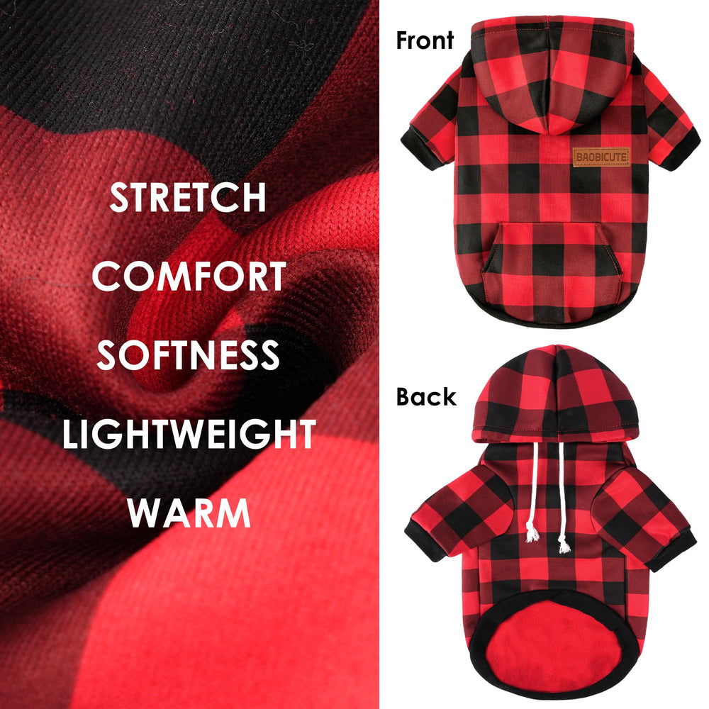 BAOBICUTE Dog Basic Hoodie back pocket holds treats for outdoor adventures