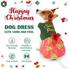 baobicute dog christmas dress fabric texture demonstrates breathable comfort for all-day wear