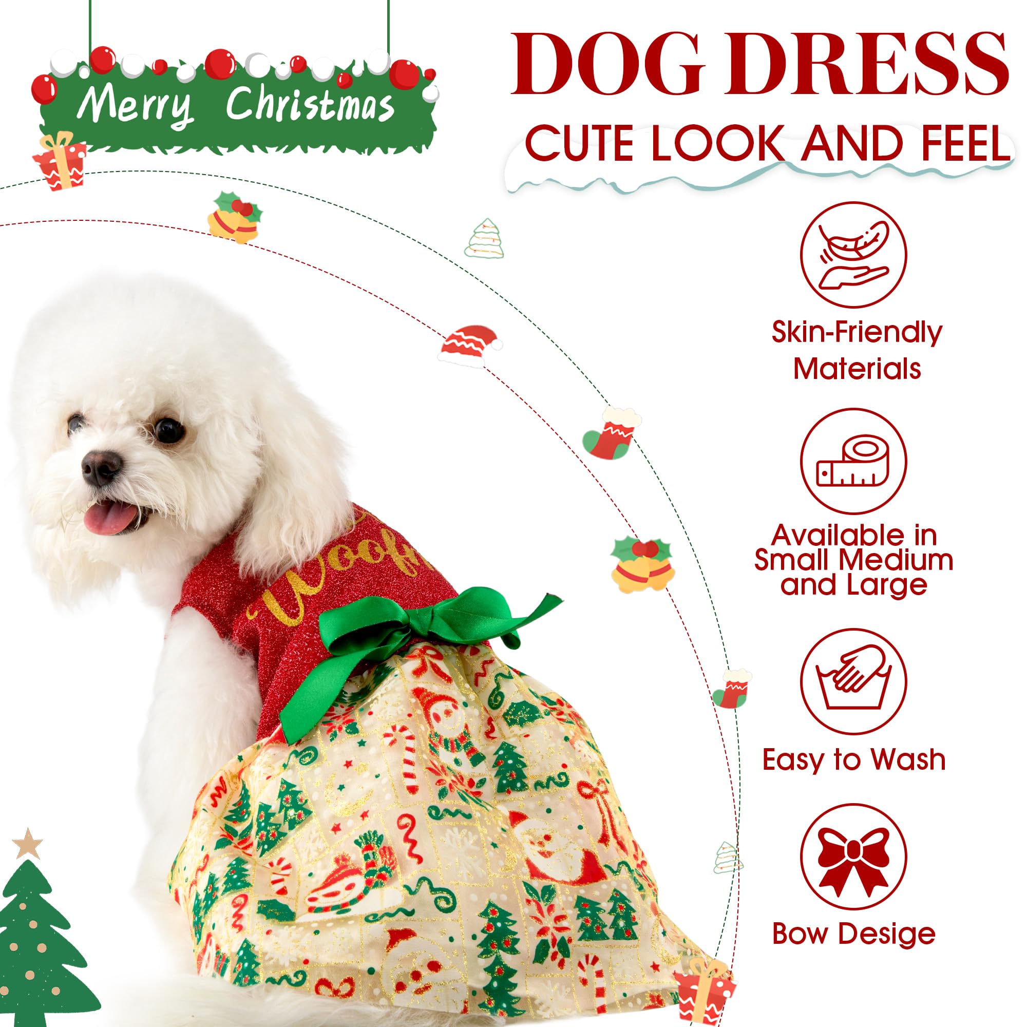 BAOBICUTE dog-christmas-outfit photo-ready holiday look