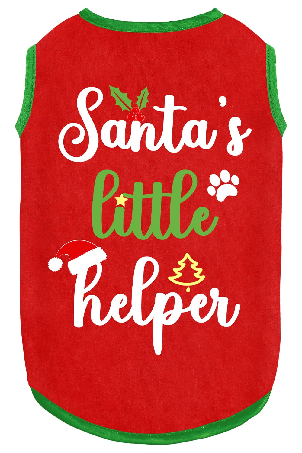 BAOBICUTE dog Christmas shirt front view in soft cotton for all-day comfort