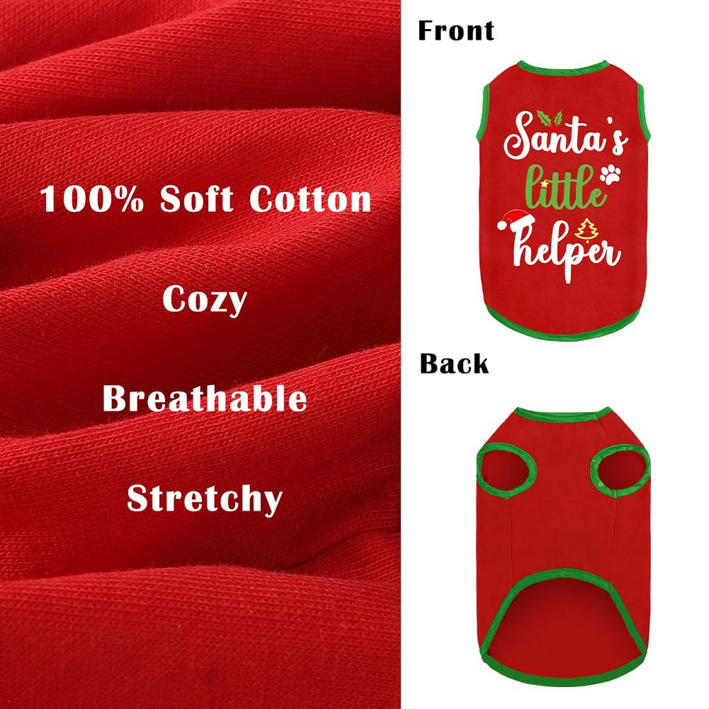 BAOBICUTE dog Christmas shirt stitching detail emphasizes durability and soft seams.