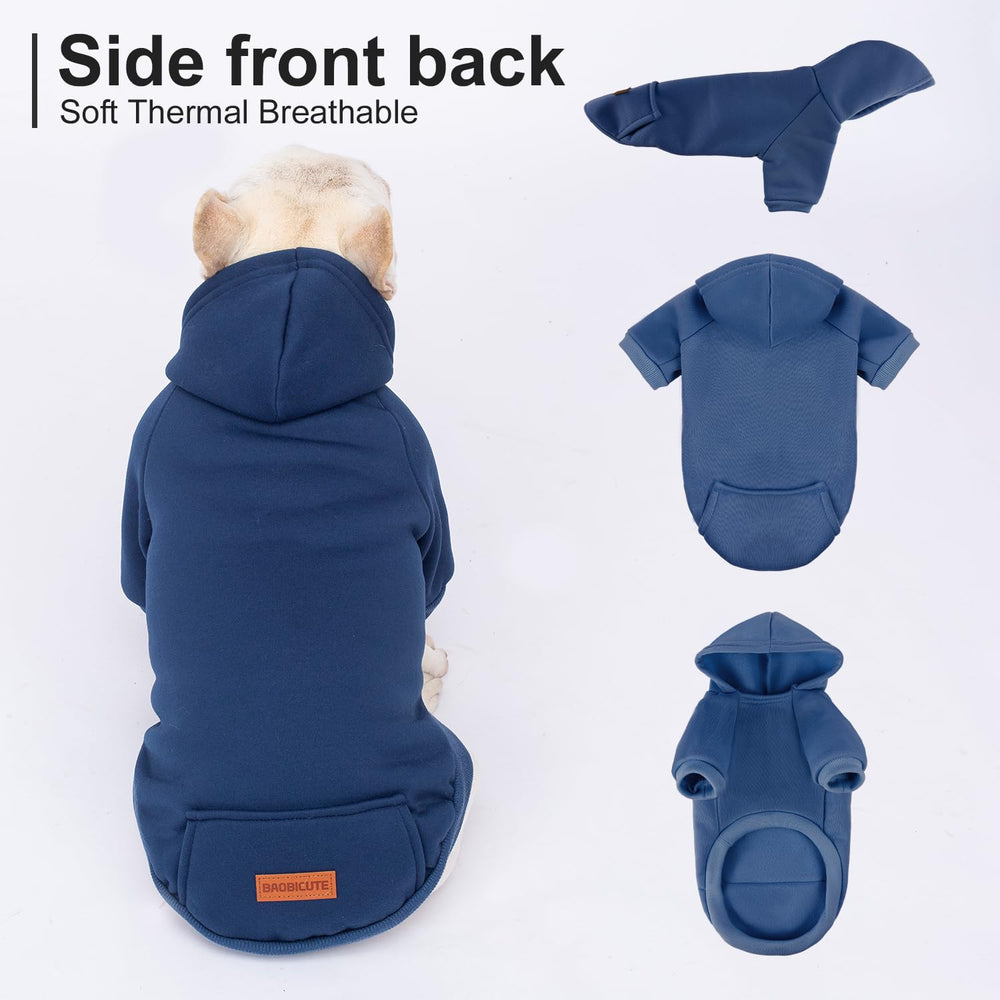 BAOBICUTE dog hoodie cuffs and hem detail ensures secure, comfortable movement.