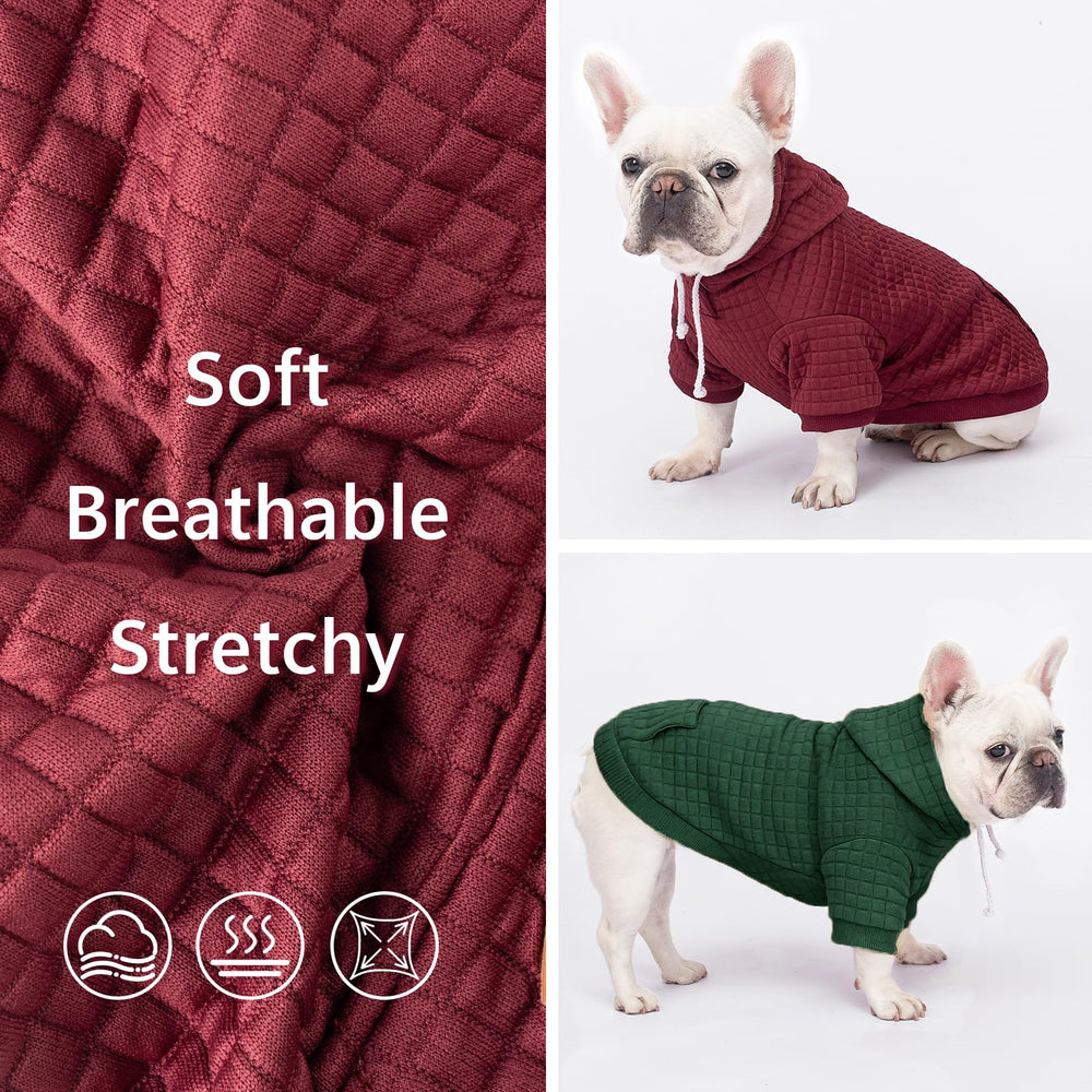 BAOBICUTE dog hoodie leather label on hood adds premium styling