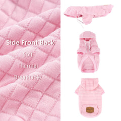 BAOBICUTE dog hoodie waffle fabric close-up highlights soft, breathable comfort