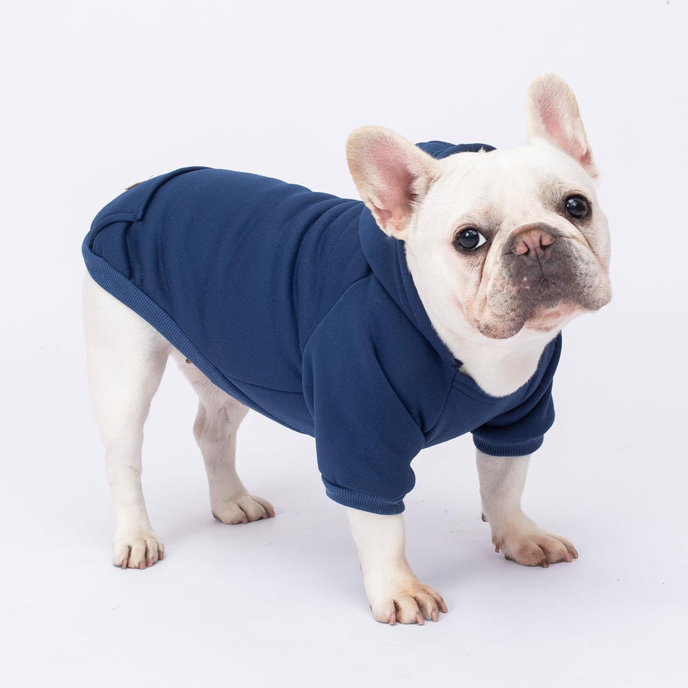 BAOBICUTE dog hoodie side pocket view shows convenient treat pocket for walks.