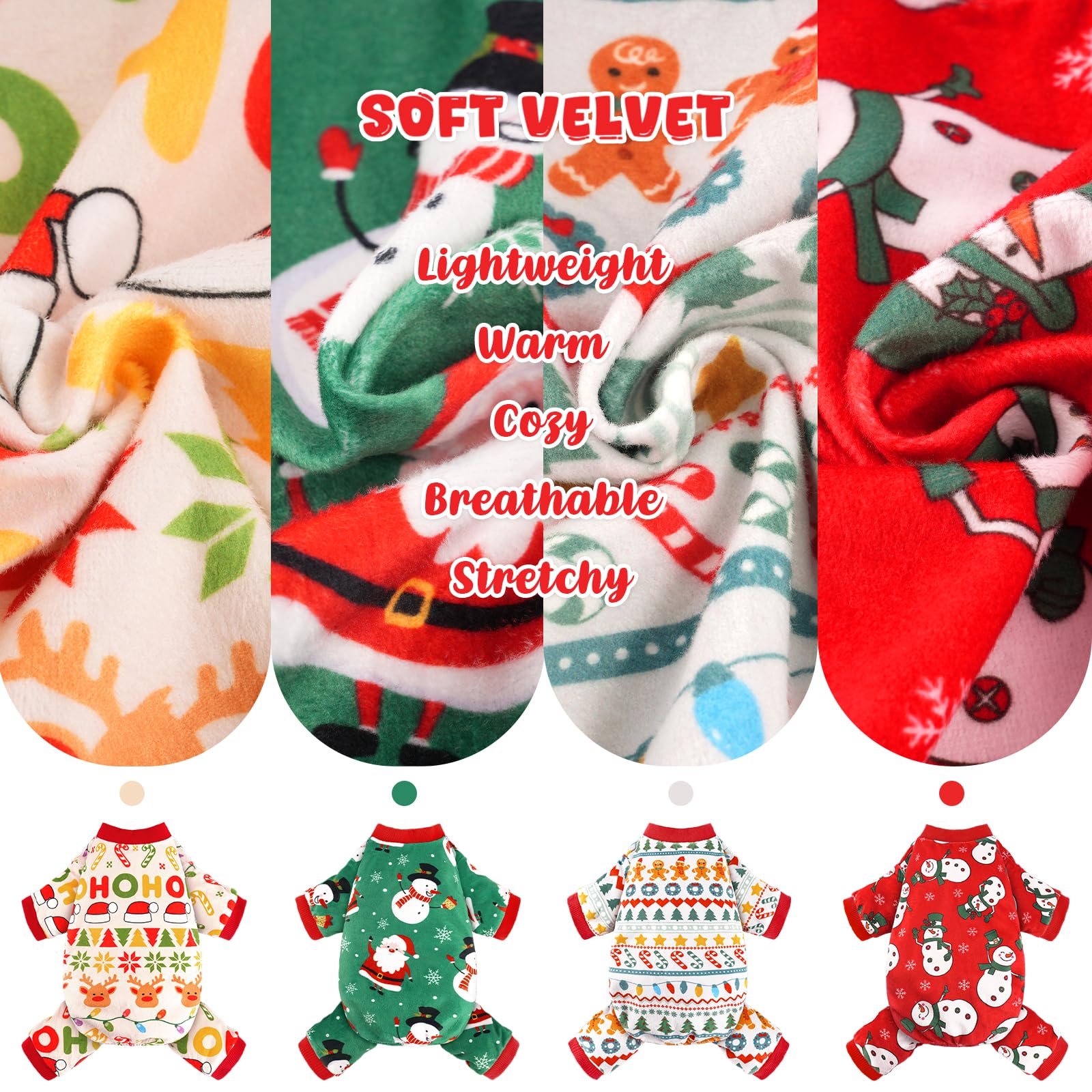 BAOBICUTE Christmas styles add holiday fun to pets’ outfits.